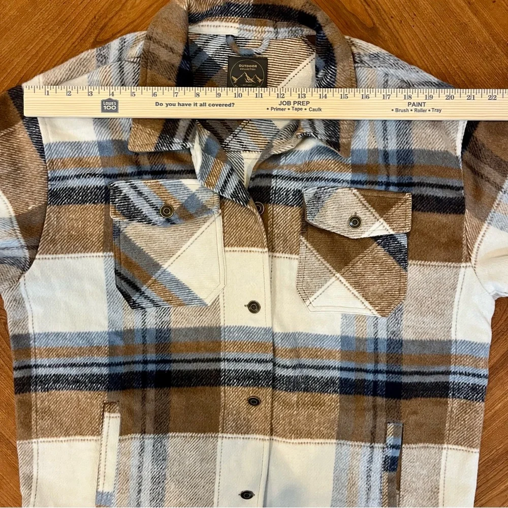 26 International Oversized Plaid Butten up Fleece Jacket Shaket Shirt. Women’s M - Picture 7 of 12